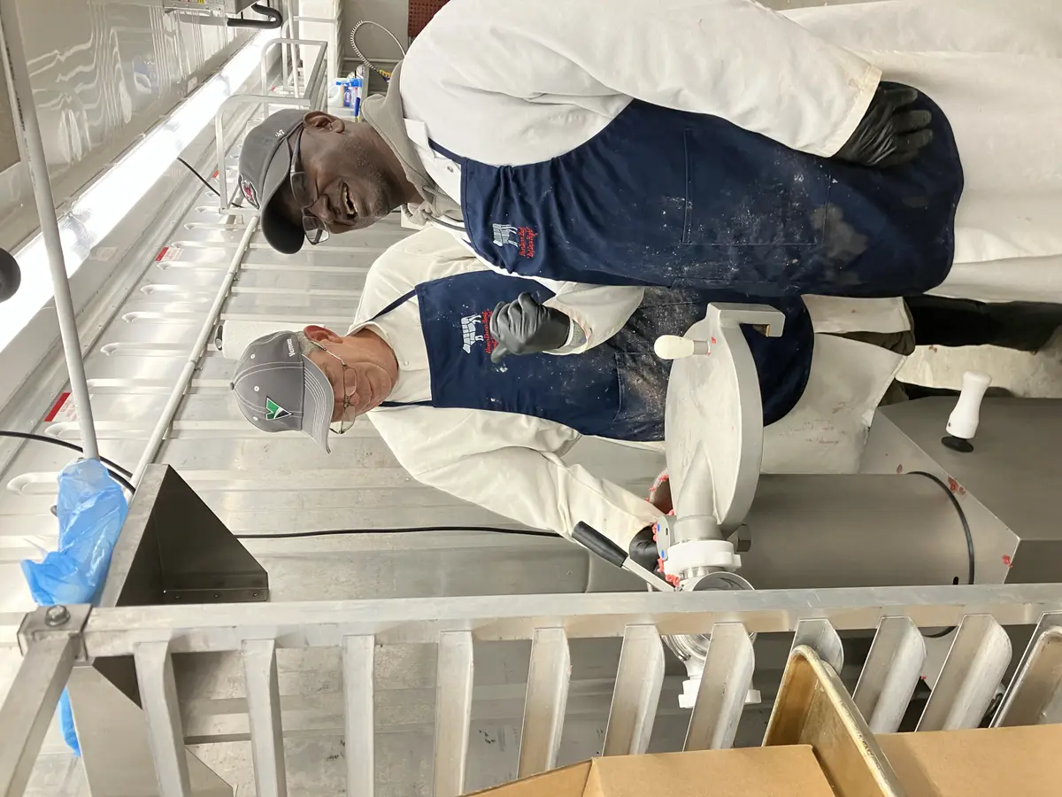 Inside the Neverdun Farms processing facility